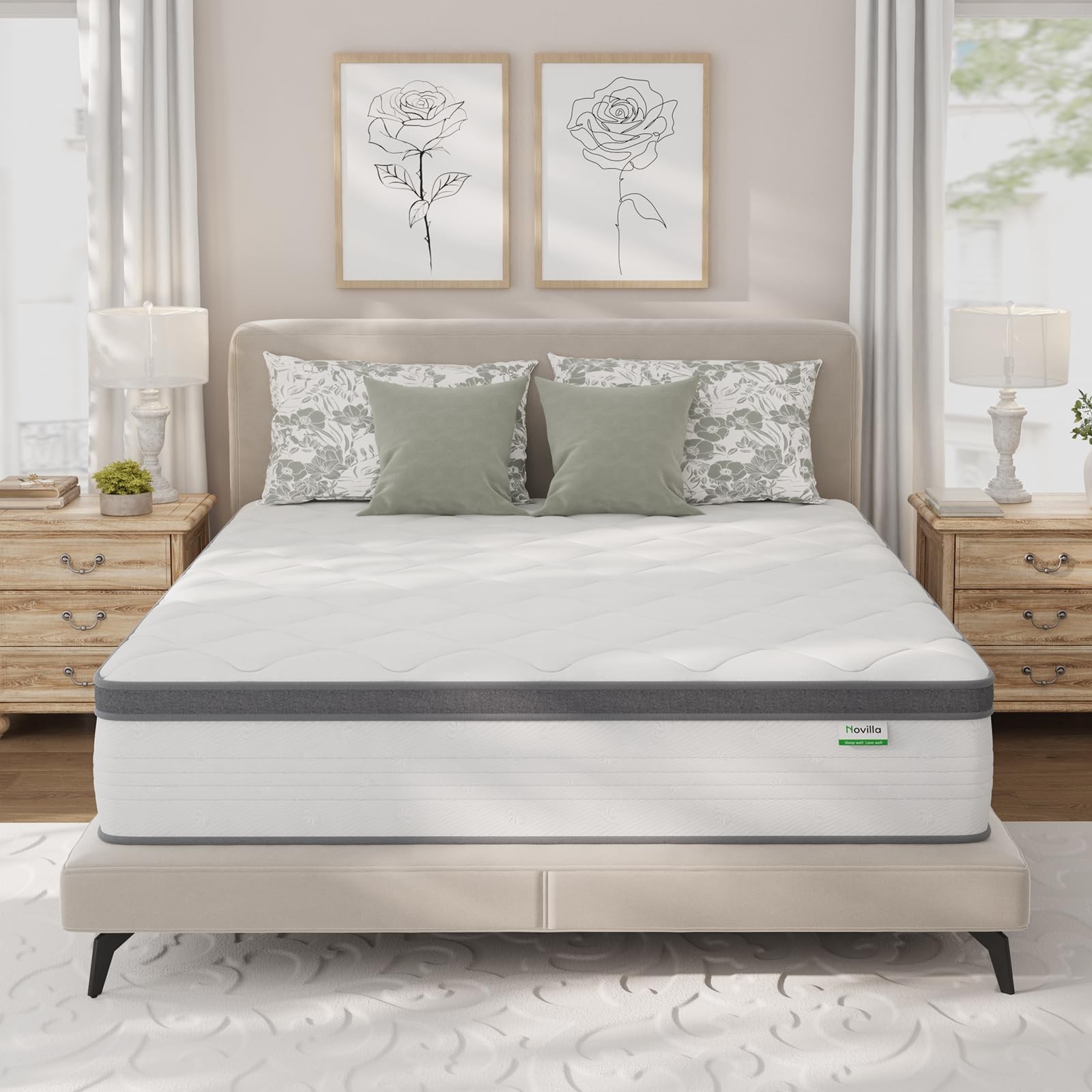 Full Size Mattress, 10 Inch Full Mattress in a , Pocket Innerspring Mattresse…