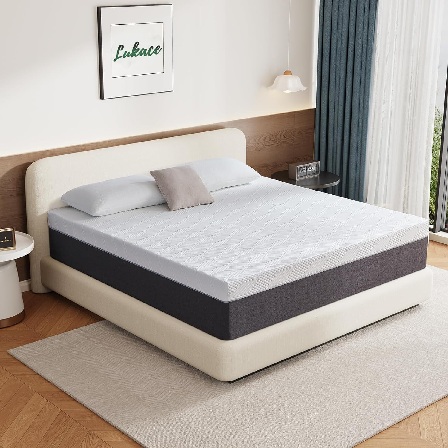 12″ King Size Gel Memory Foam Mattress – Medium Firm, Pressure Relief & Safe