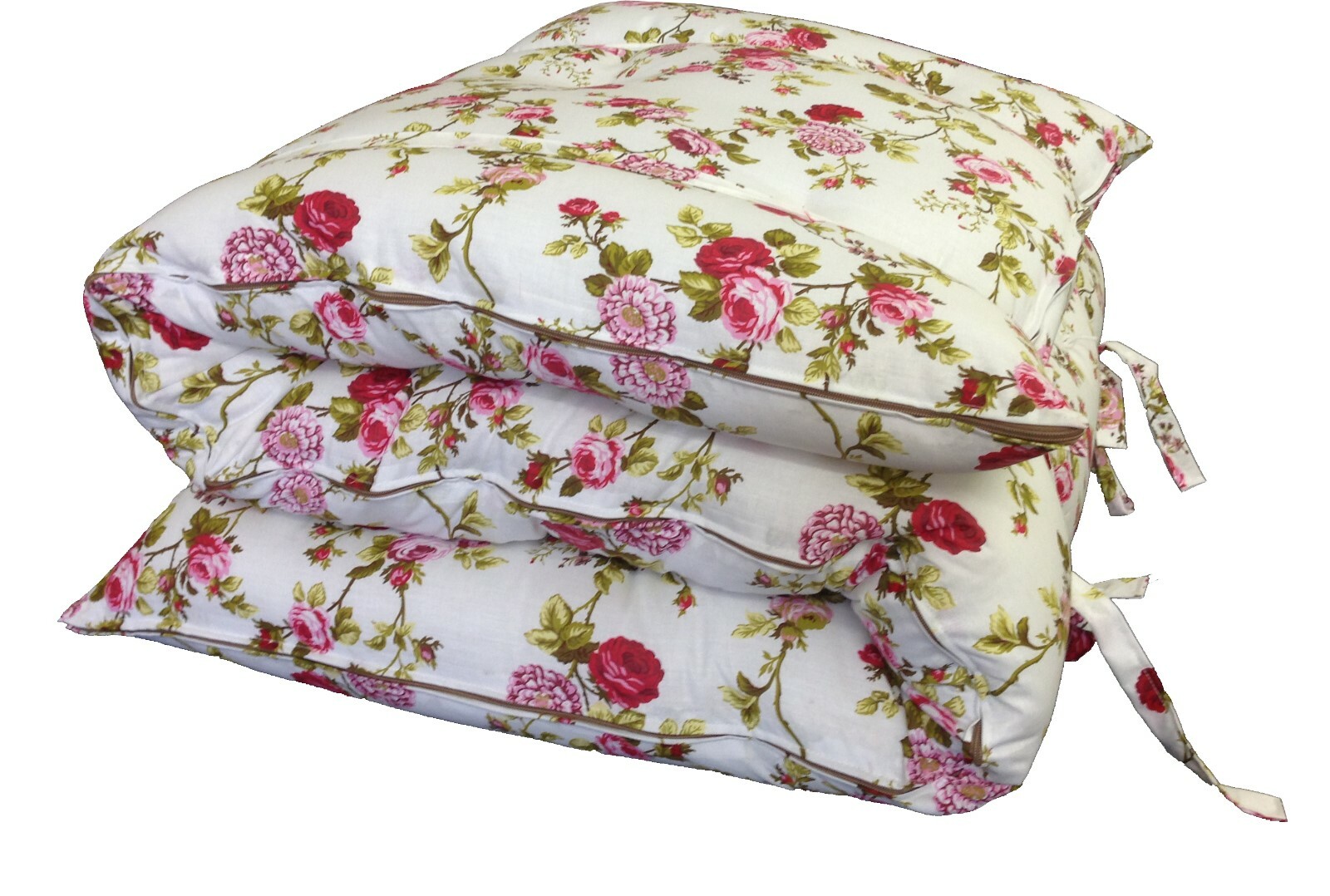 Full Floor Rolling Futon Mattresses, Sleeper Bedding Mats 3x54x80, Rose White