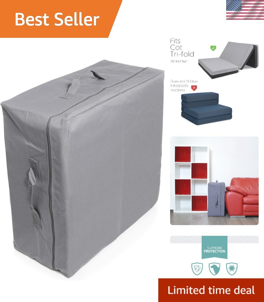 Travel-Ready Tri-Fold Mattress Cover – Protects Against Dust & Moisture