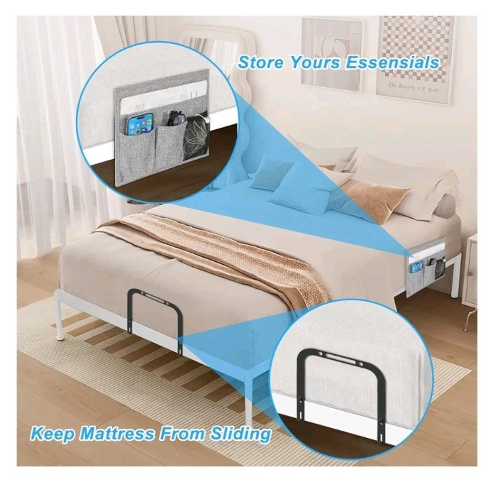 Mattress Retainer Bars and Bedside Caddy