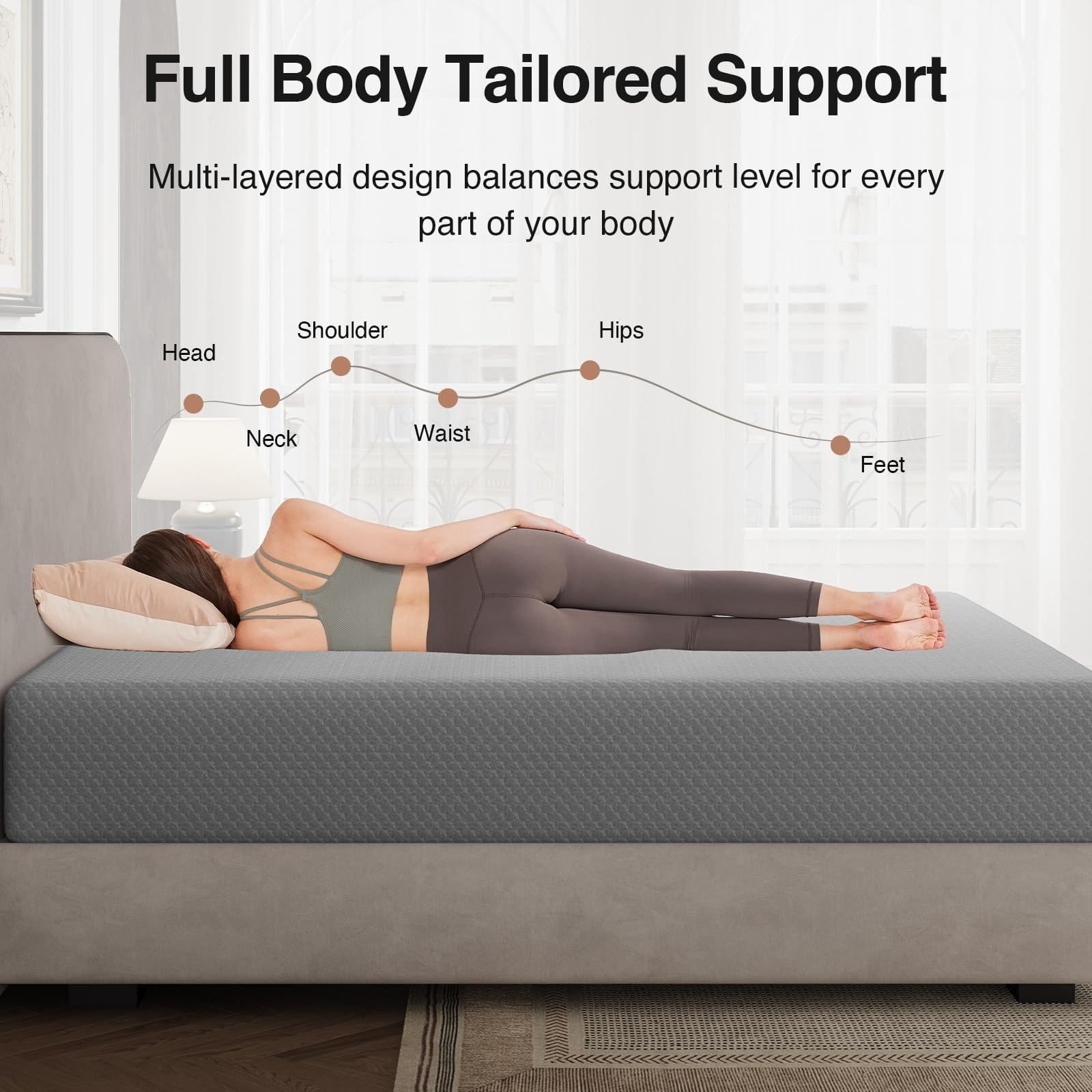 King Size Mattress, 12 Inch Memory Foam Mattress King for Cool Night Sleep & …