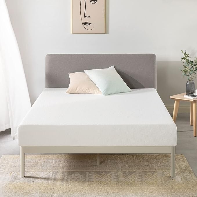 Mattress 8 inch Twin Mattress Bed-In-A-Box, Green Tea Memory Foam, White