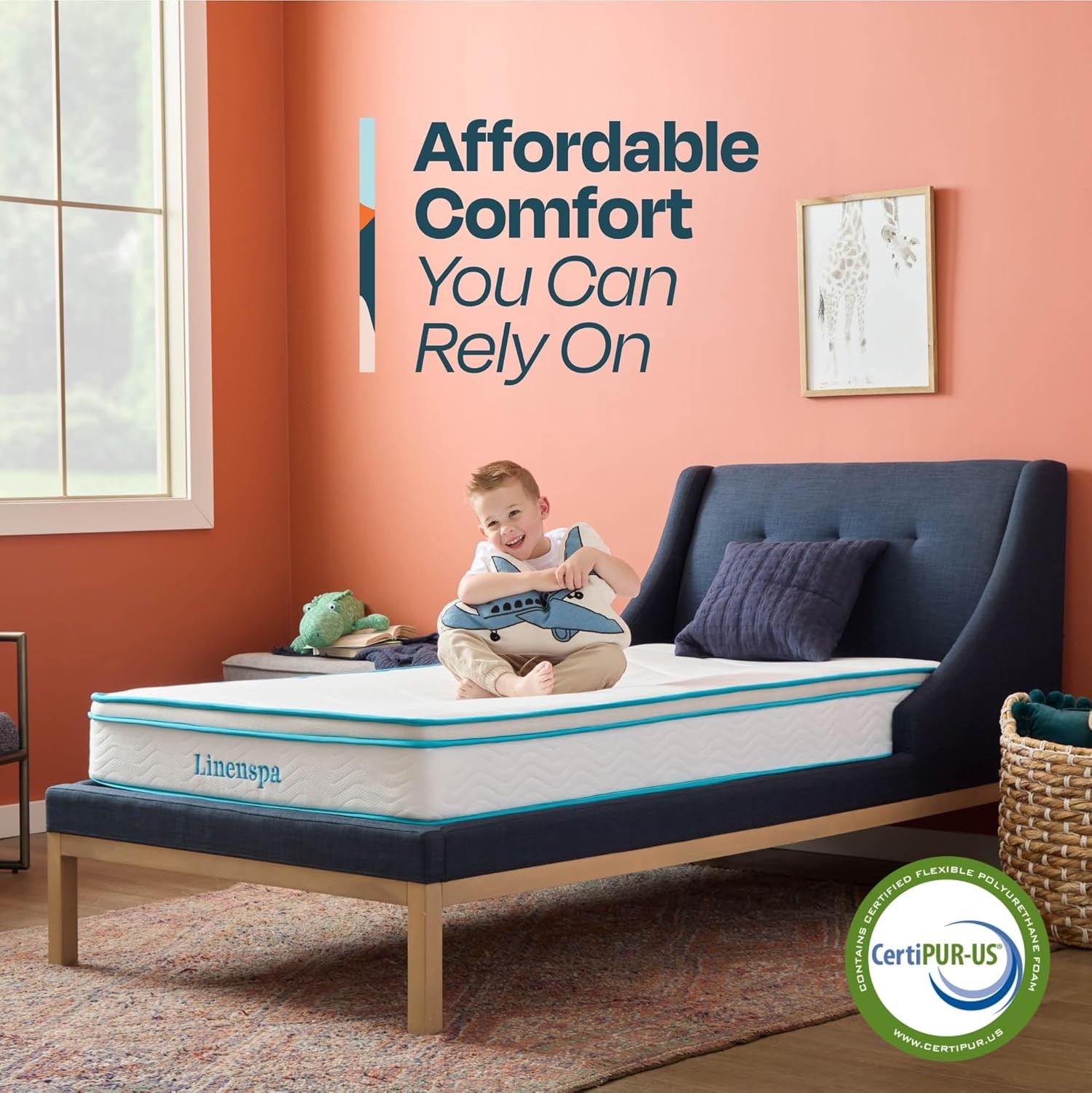 8 Inch Memory Foam Hybrid Mattress – Medium Firm – Bed in a Box – Breathable,…