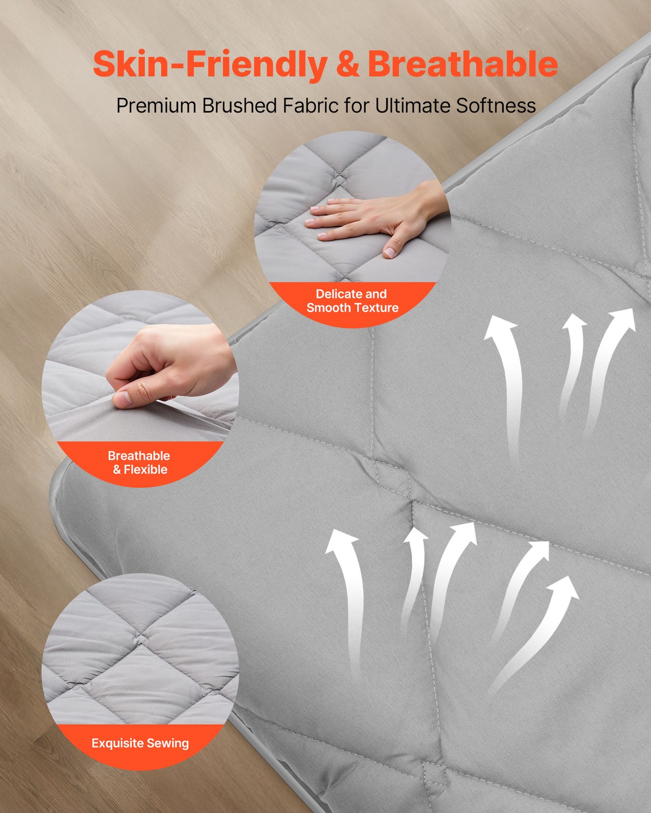 VEVOR Japanese Tatami Mattress Twin Foldable Futon Mat with Storage Bag Gray