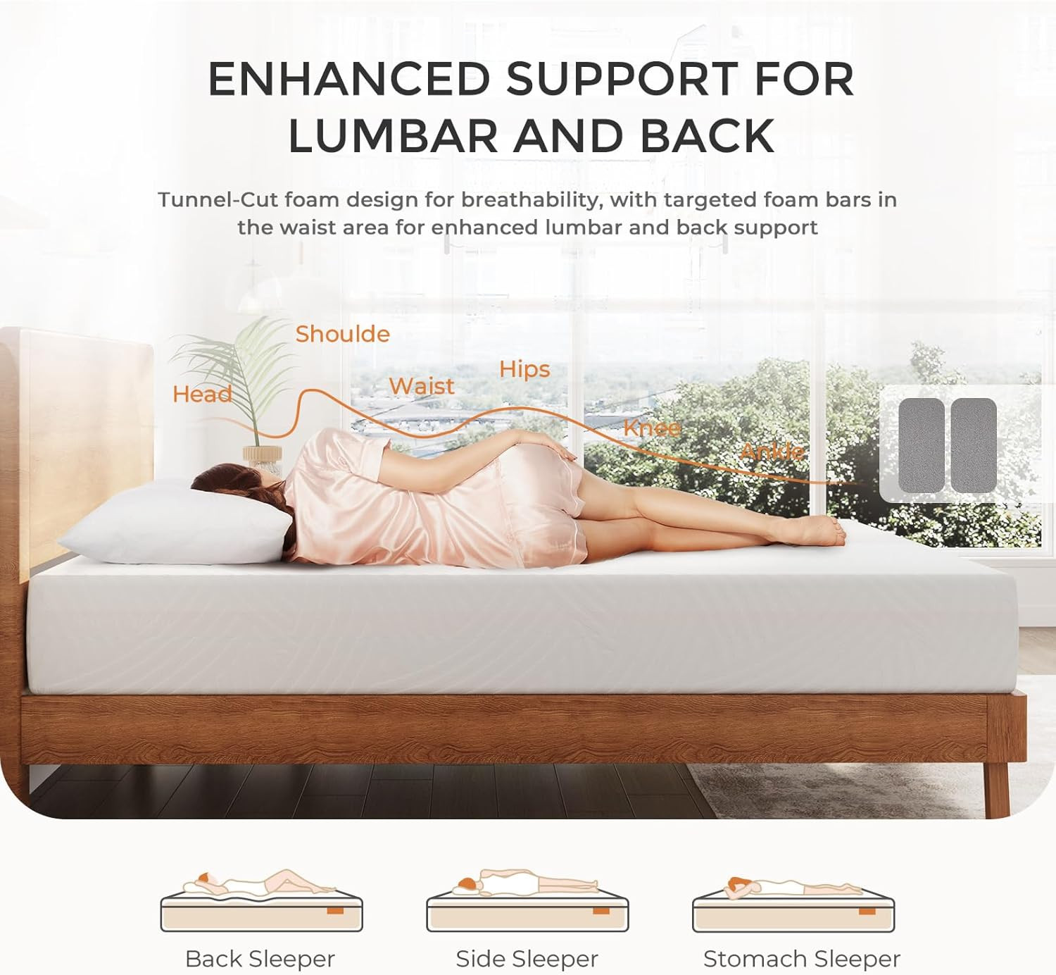 12″ Memory Foam Full Mattress – Pressure Relief & Edge Support, CertiPUR-US Cert