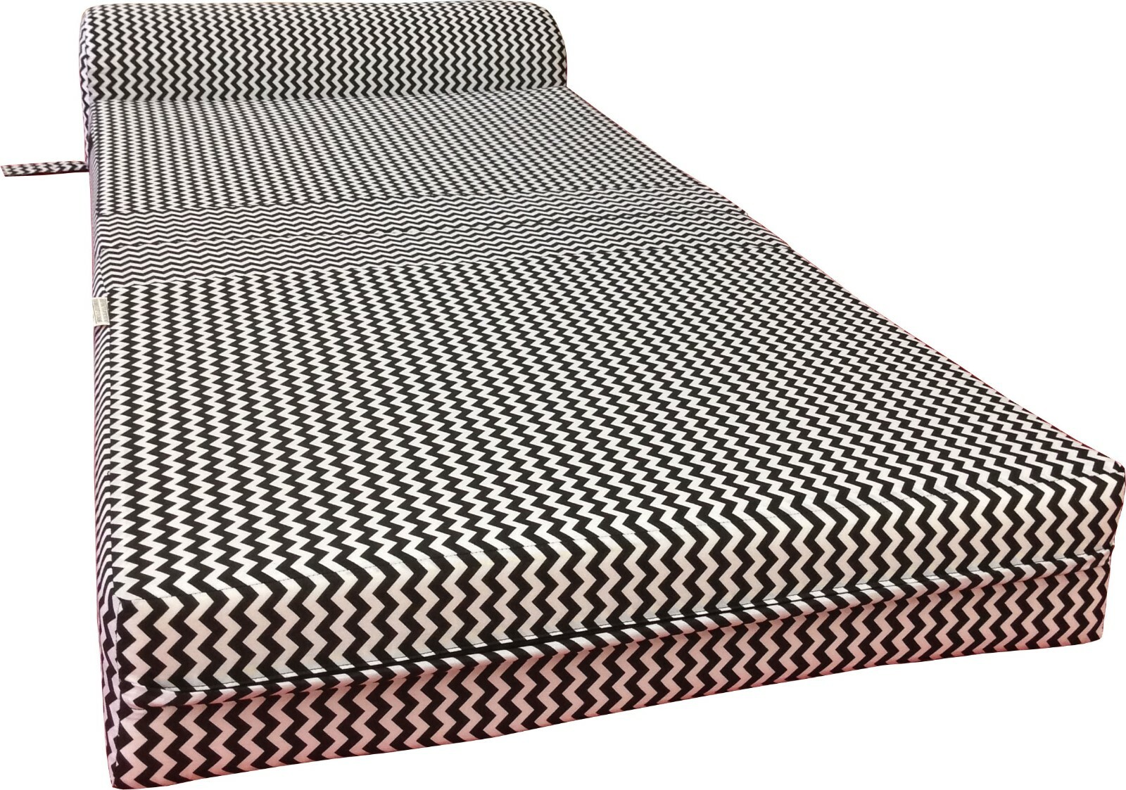 Twin 6x32x70 Flip Chair Folding Foam Beds, Foldable Sofa Bed, Zig Zag