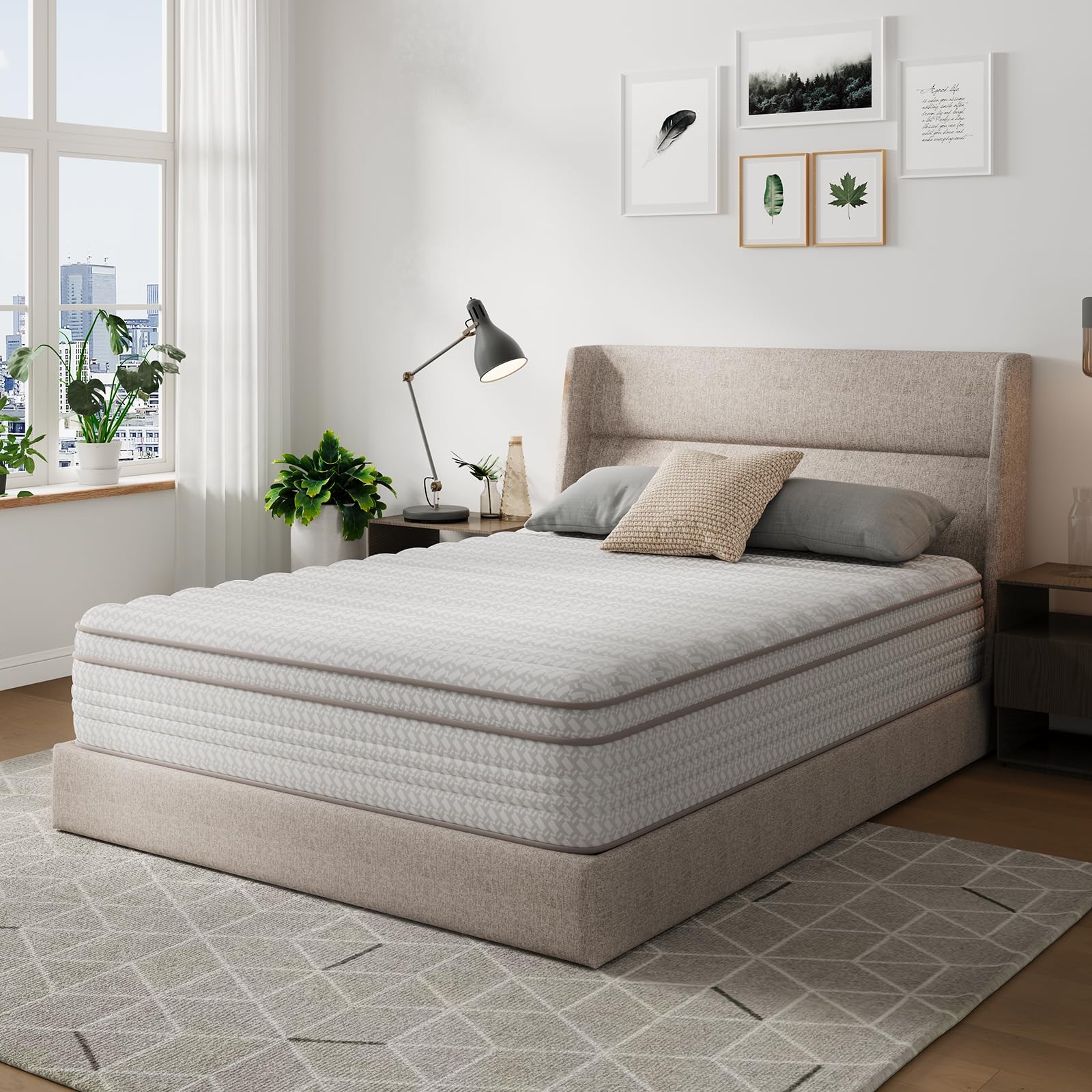 Queen Mattress, 10 Inch Queen Size Mattresses in a Box with Smarts™ Pocket Co…