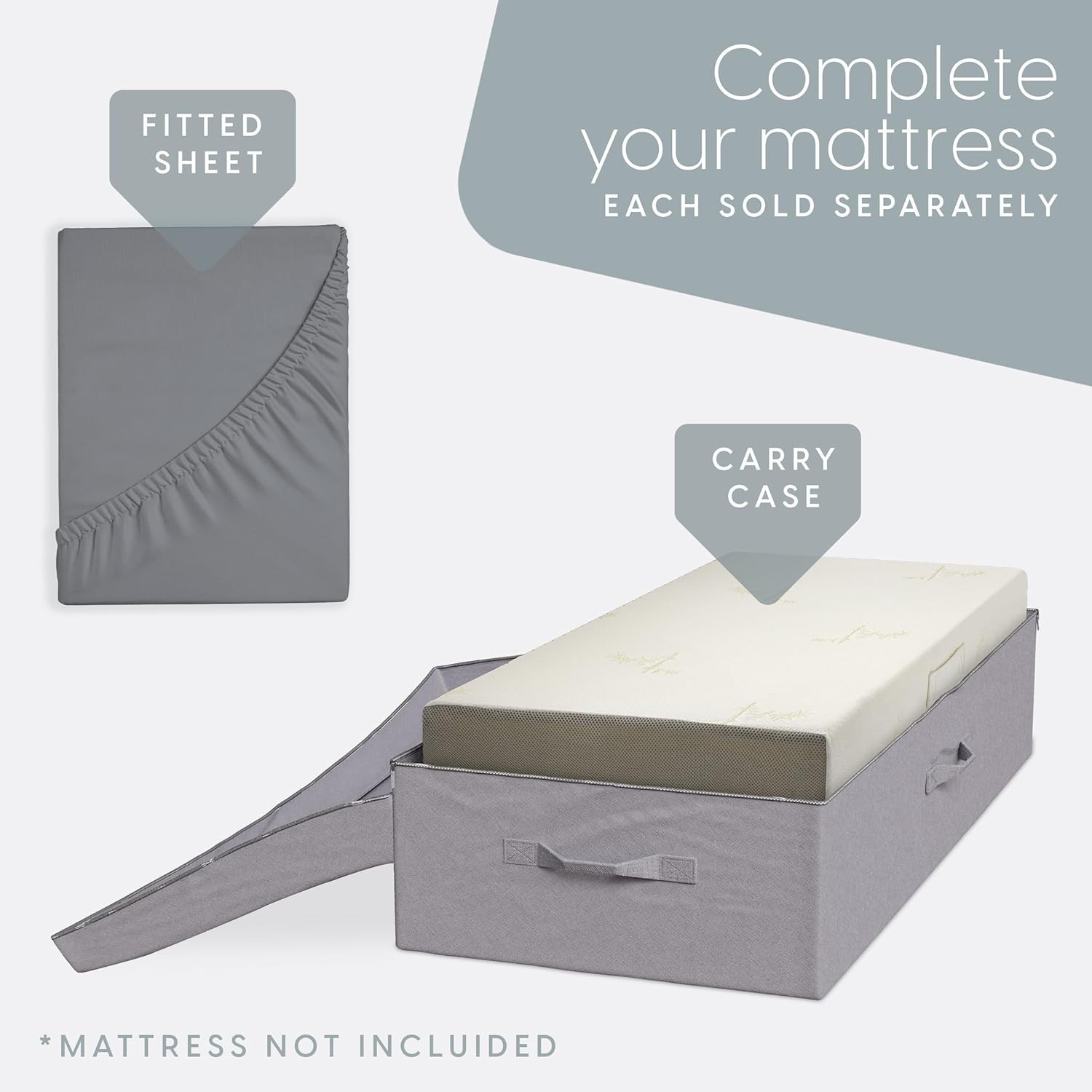 High-Quality Polyester Carry Case for 4″ Full Trifold Mattress – Easy Travel
