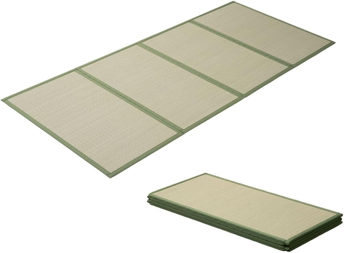 Japanese Tati Mat Twin Natural Rush Grass (Undyed), Foldable Ig
