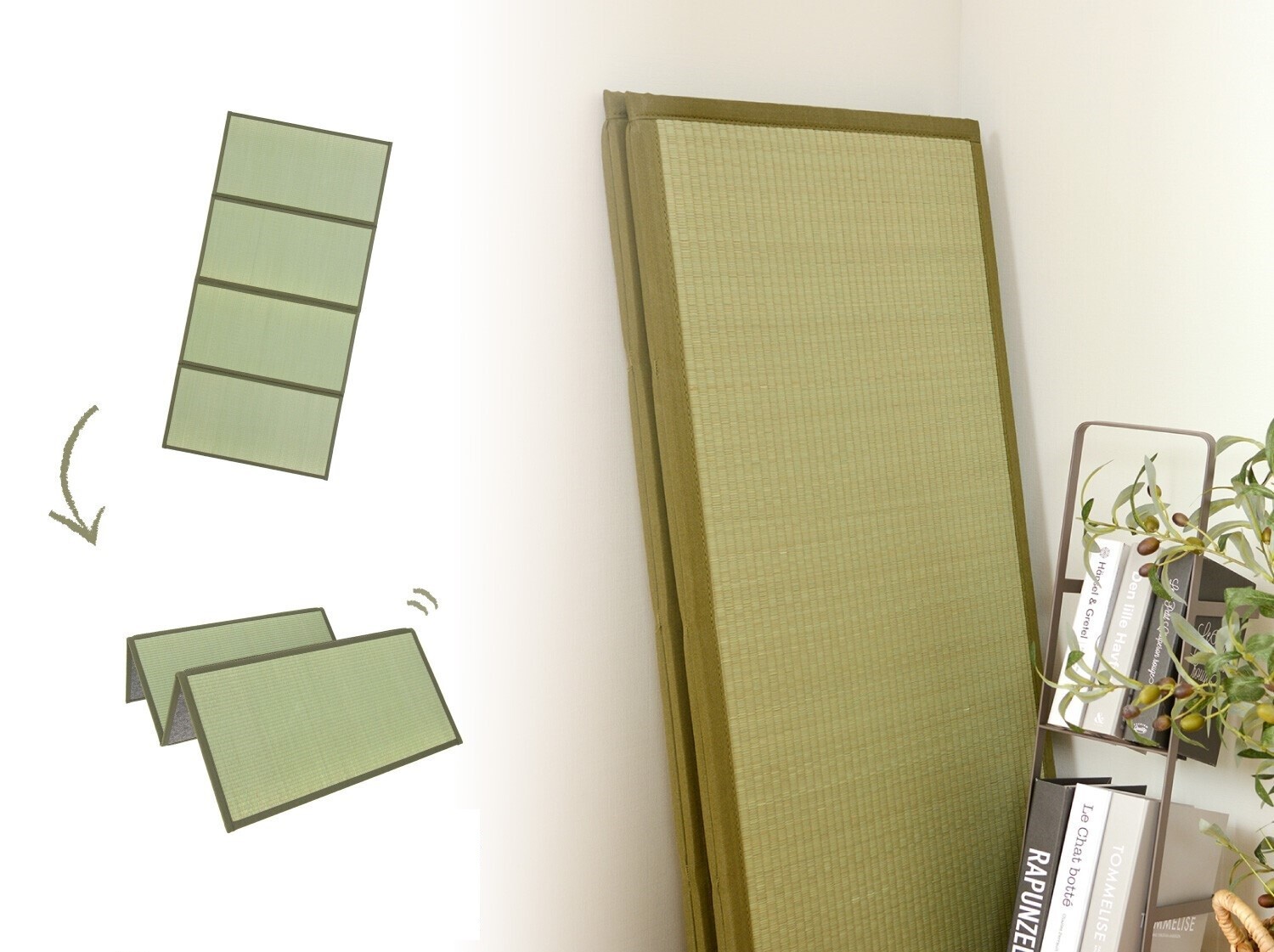 HAGIHARA Japanese Igusa 4-fold Tatami Mattress Kurama