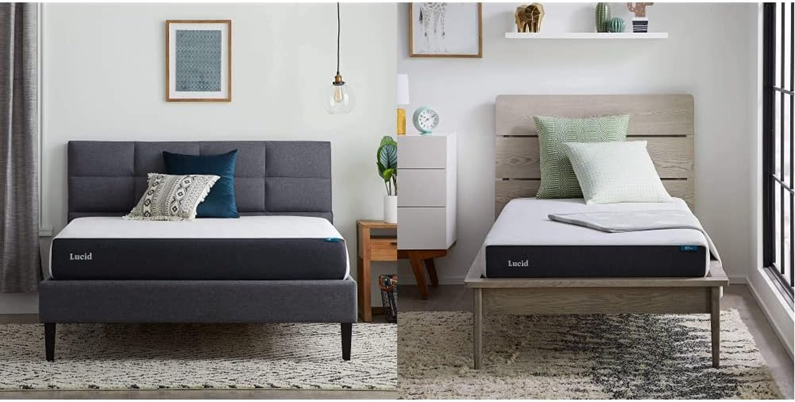 8″ & 6″ Gel Memory Foam Mattresses – Soft, Hypoallergenic, Breathable Cover