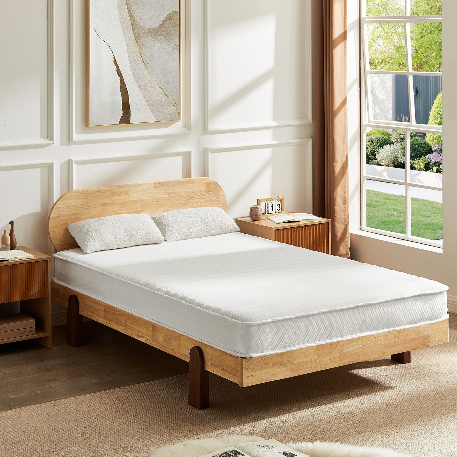 OUUI 6 inch Memory Foam Hybrid Mattress, Fiberglass Free, Twin Twin XL Size