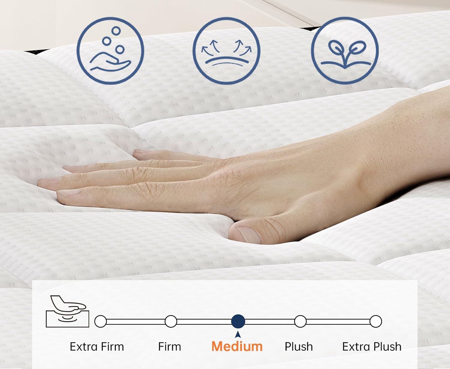 14″ Hybrid Queen Mattress – Ultra Thick Foam & Pocket Spring for Ultimate Comfor