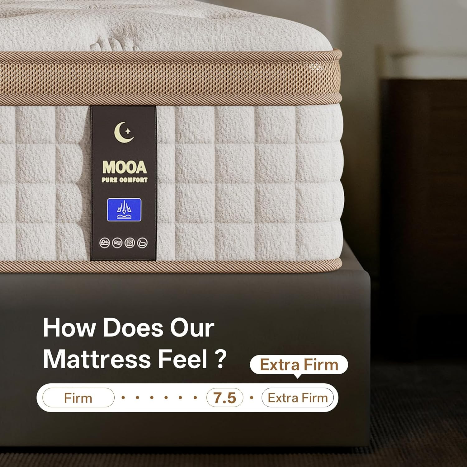 MOOA 12 Inch Queen Mattress – Mattress Hybrid Cooling Gel Memory Foam & Pocket C