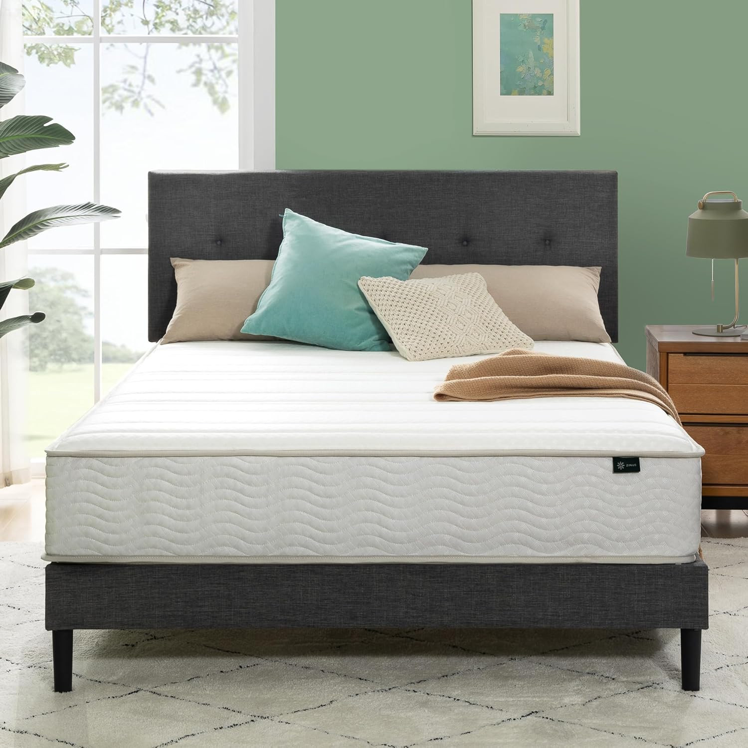 10″ Queen Hybrid Mattress – Medium Firm, Safe & Durable, Fiberglass Free