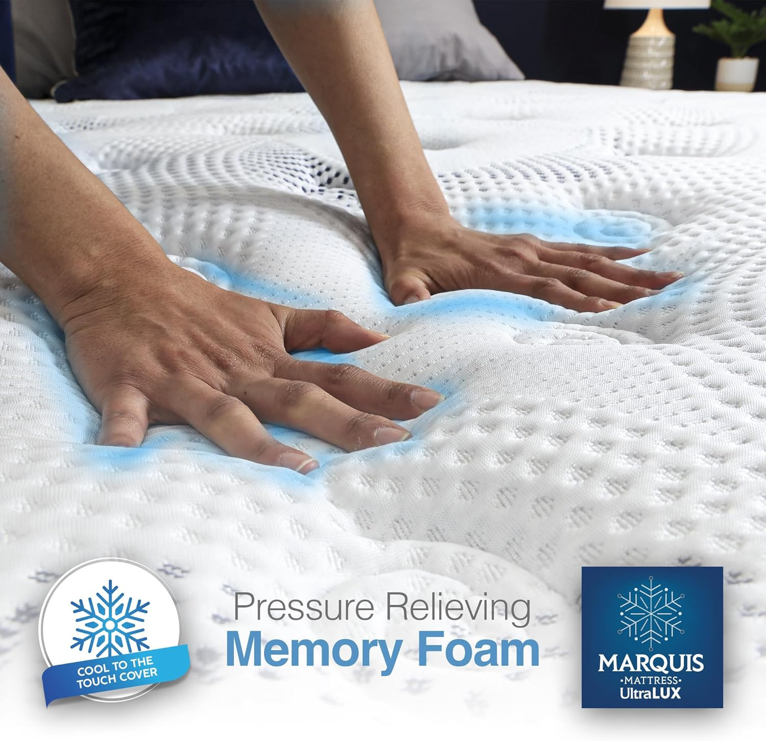 Ultralux 14″ Queen Hybrid Mattress – Cooling Gel & Pocket Coils for Comfort