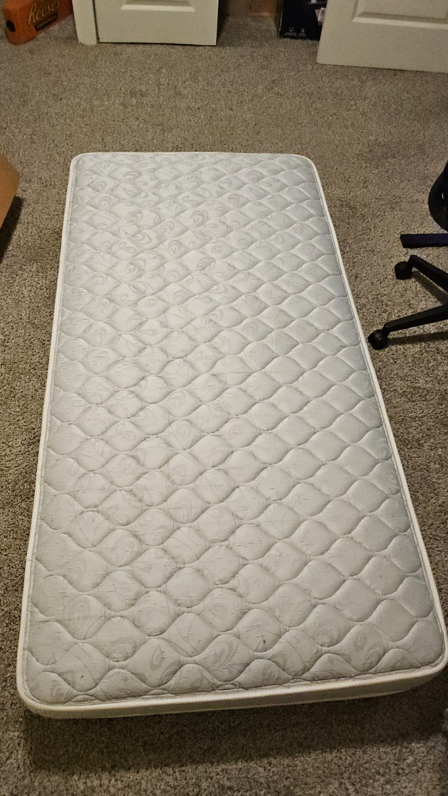 Original Mattress Factory Twin Size Mattress with Frame and Bedding