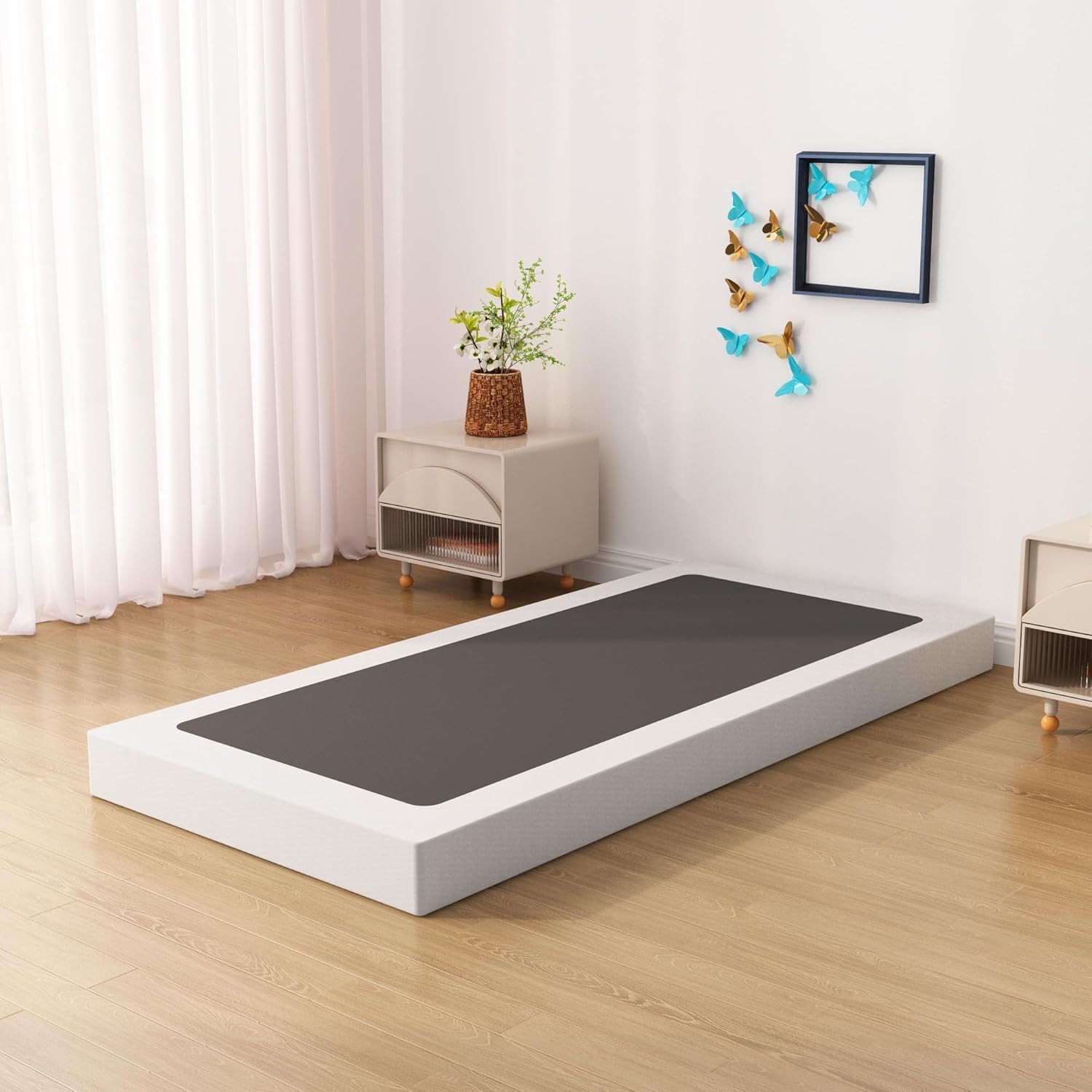 Upcanso Twin XL Box Spring Bed Base 6 Inch, Low Profile Metal Boxspring XL Twin