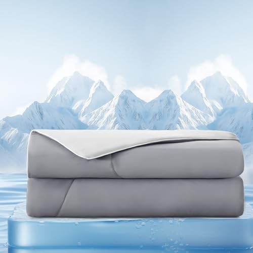 Moonrite Cooling Blanket Full/Size – Q-max 0.45 Japanese Arc-Chill Queen Grey