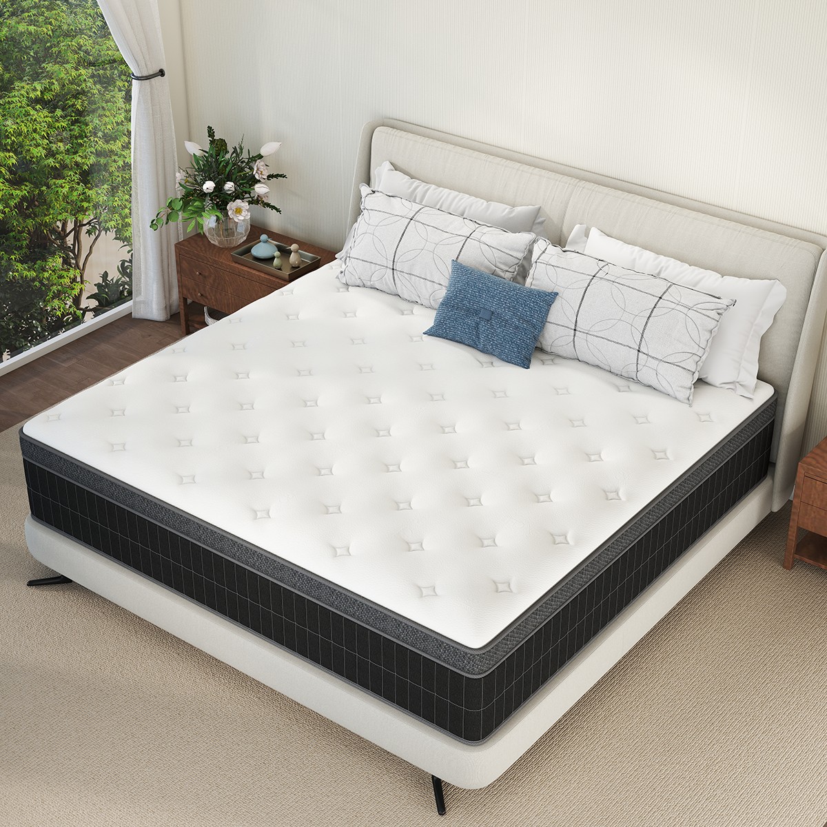 10″12″14 Twin Full Queen King Hybrid Mattress in a Box Memory Foam Pocket Spring