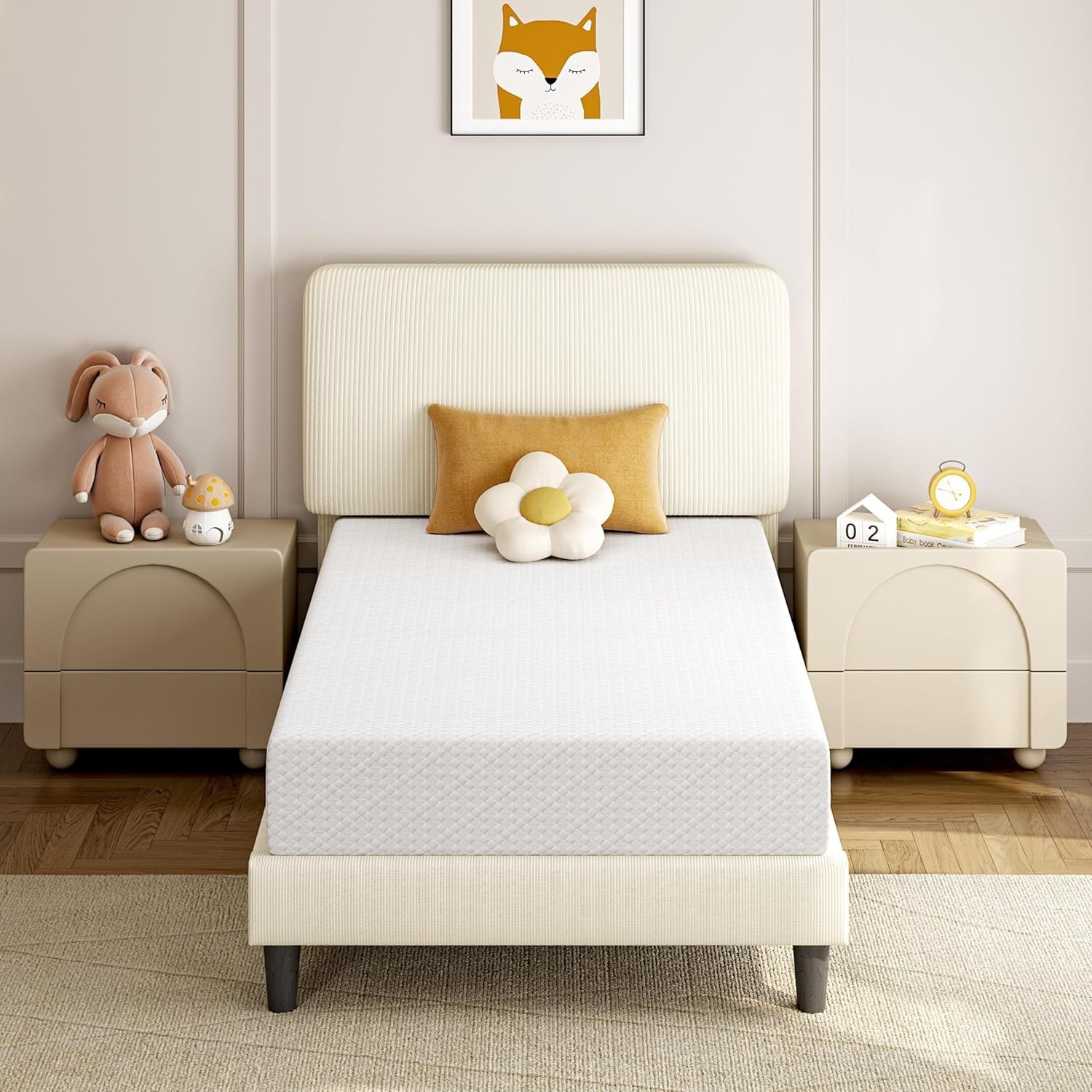 8 Inch Twin Mattress 3 Foam Layer Cooling Gel Memory Foam Mattresses Green Tea
