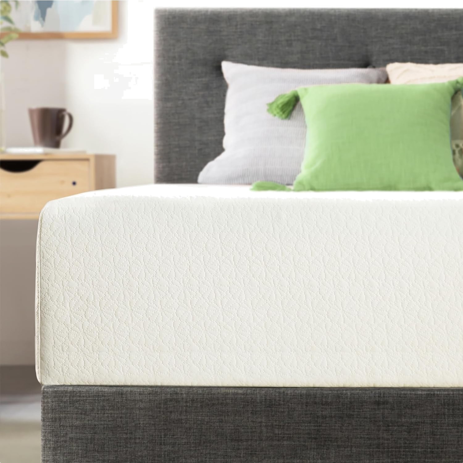 12 Inch Twin Memory Foam Mattress with Green Tea Infusion for Pressure Relief