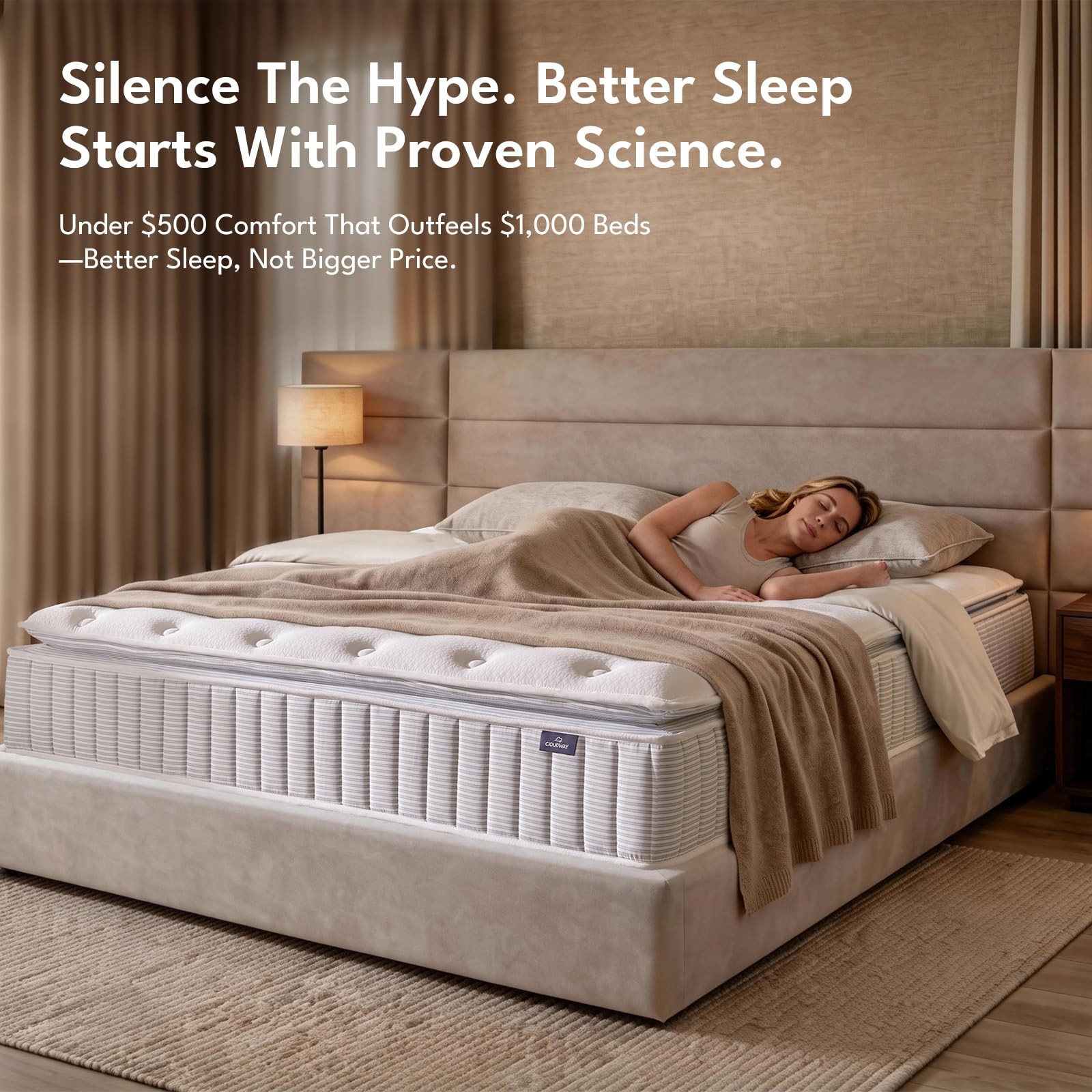 – 14 Inch King Size Mattress – Real Hybrid King Mattress Memory Foam, Reinfor…
