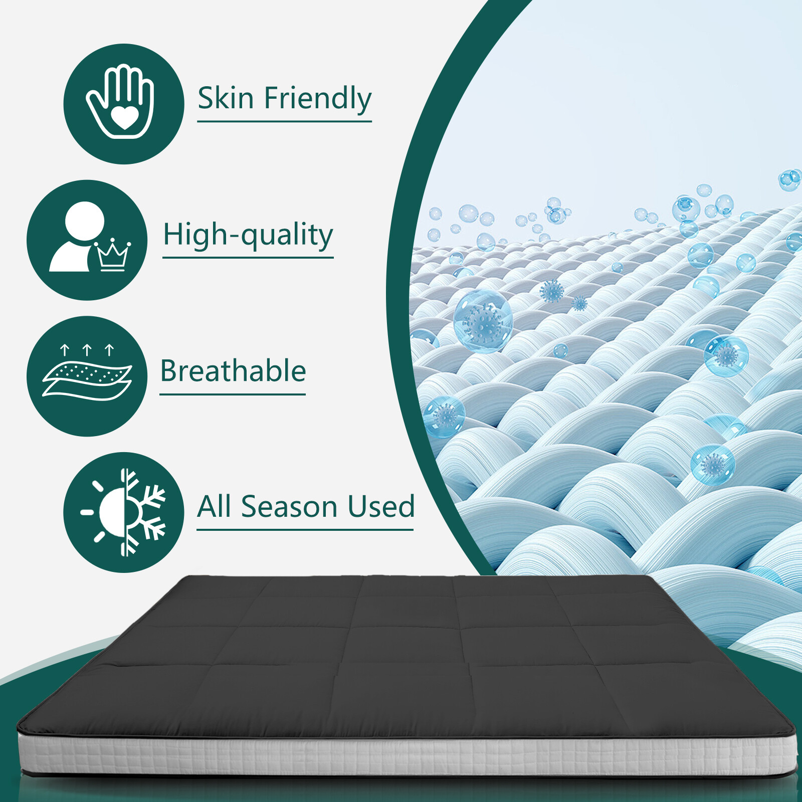 Updated Floor Mattress Japanese Futon Mattress Extra Thick Folding Sleeping Pad