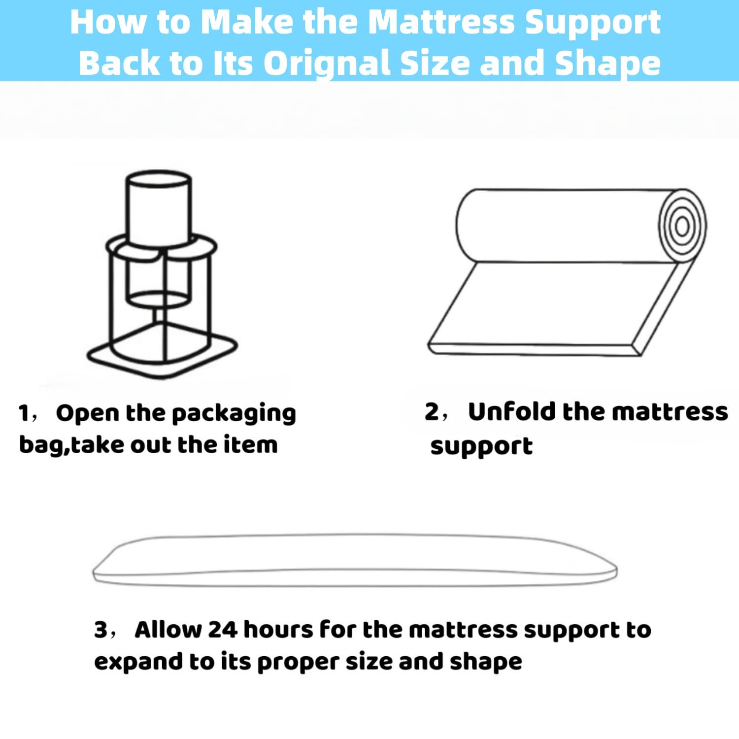 Sagging Mattress – 60” x 24” x 2” High-Density 50D Foam Under Mattress for Si…