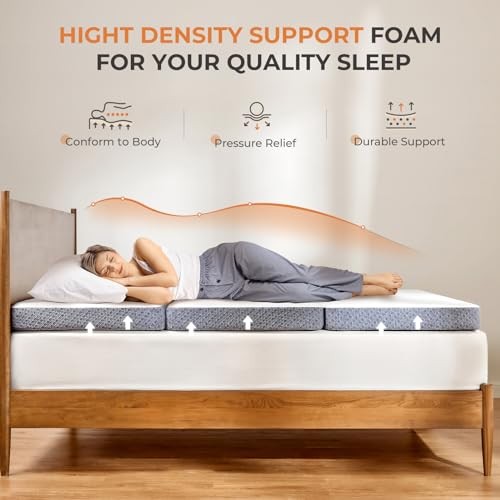 Tri Folding Mattress – 4-inch Foldable Mattress with a Tw» White 4 Inch