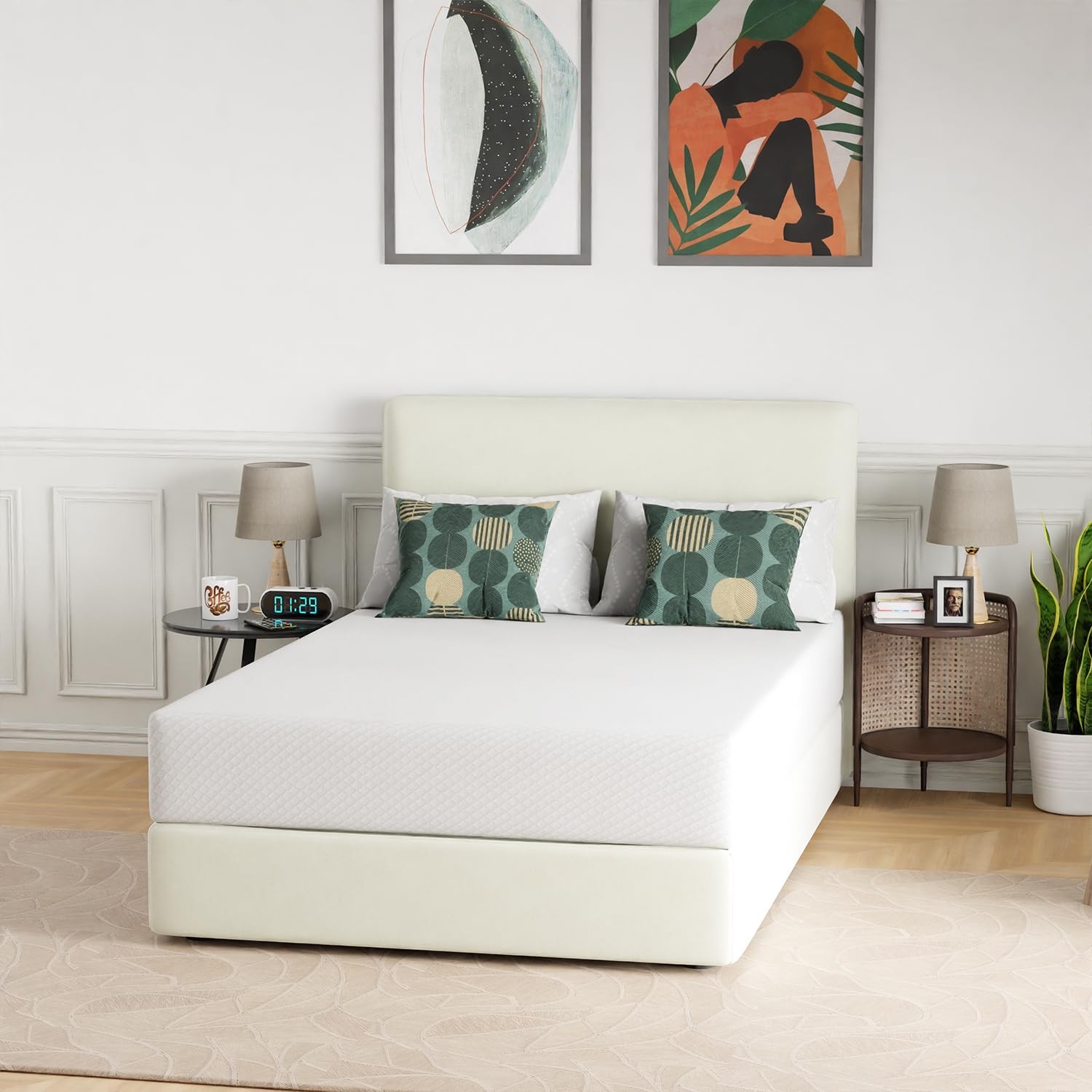 | 10 Inch Full Mattress | Medium Firm | Gel Memory Foam Mattress | White | Be…