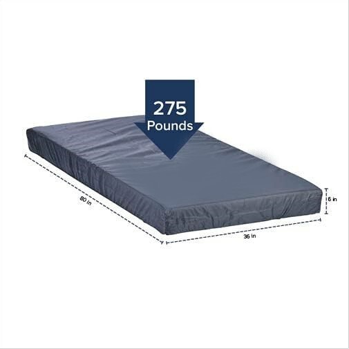 Hospital Medical Bed Mattress Twin XL Blue Water Resistant Non Slip Foam Home