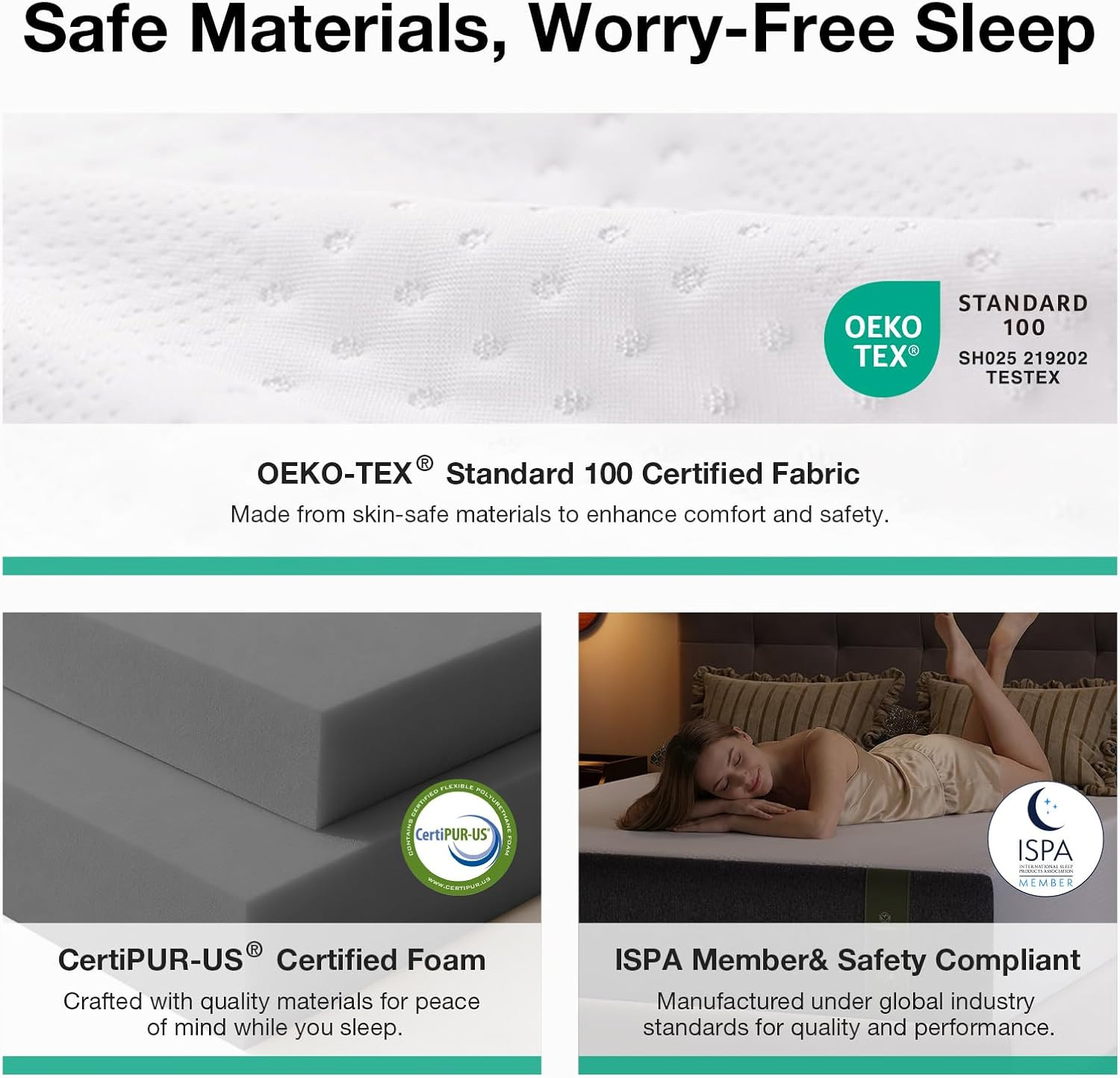 10 Inch Full Size Mattress, Mattress in a Box with Nanogel Memory Foam for Cool