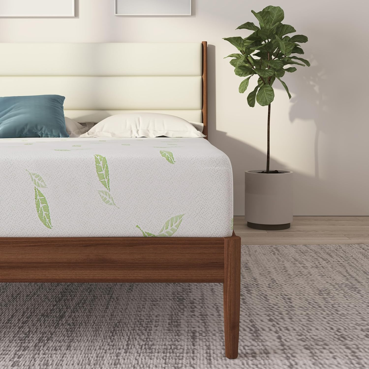 Queen Size 8″ Green Tea Infused Memory Foam Mattress – CertiPUR-US Certified