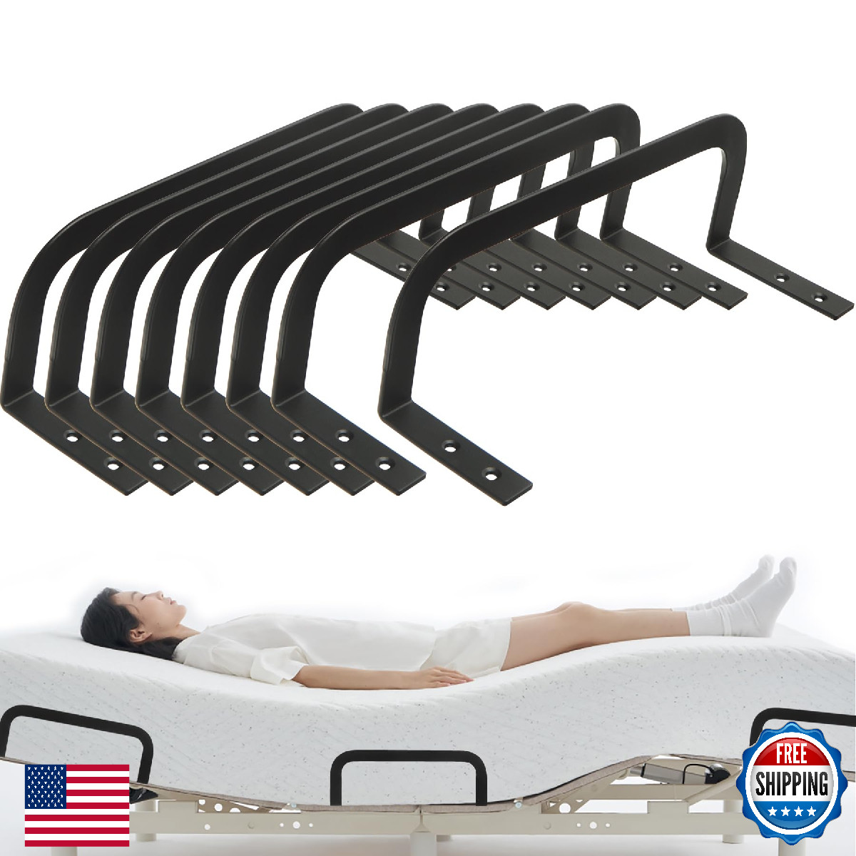 KOXHERO Mattress Retainer Bar Bracket Holder 8pcs Adjustable Platform RV Bed
