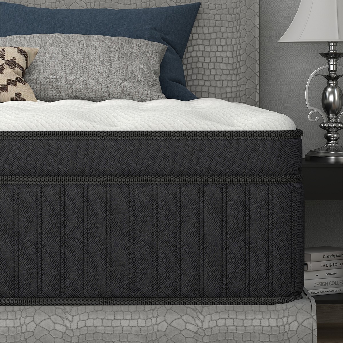 12″14″ Twin Full Queen King Size Mattress in a Box Hybrid Spring Gel Memory Foam