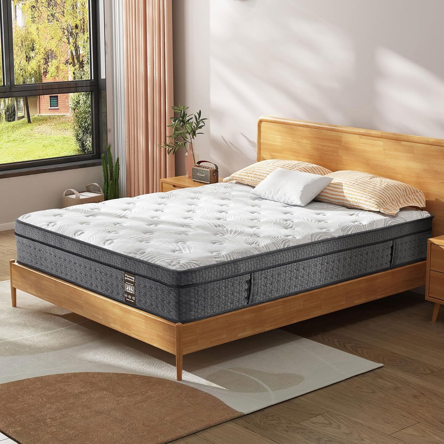 14″ Twin XL Mattress Cooling Gel Memory Foam Twin XL Spring Hybrid Mattress