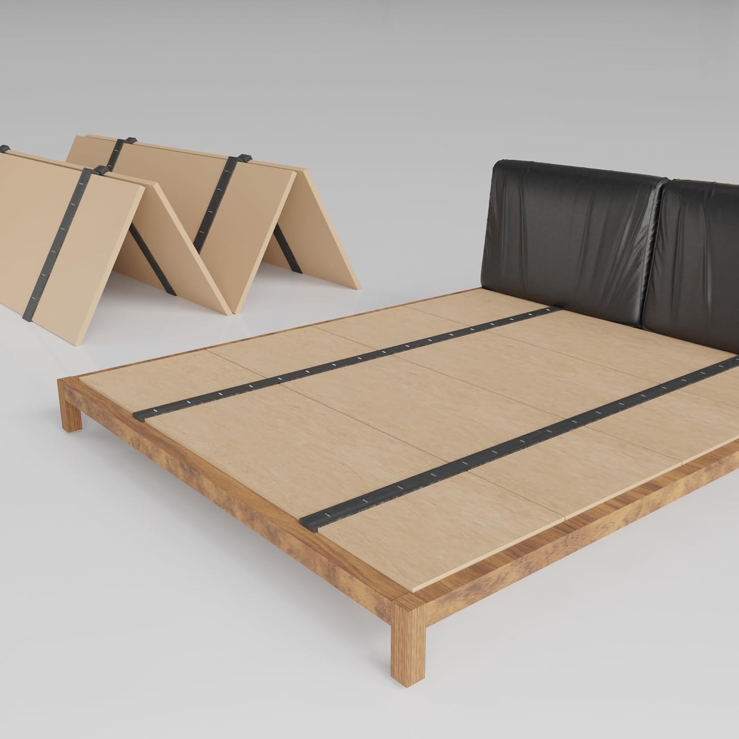 , Folding Bunkie Board – Low-Profile 74″ x 37.5″ Mattr Support