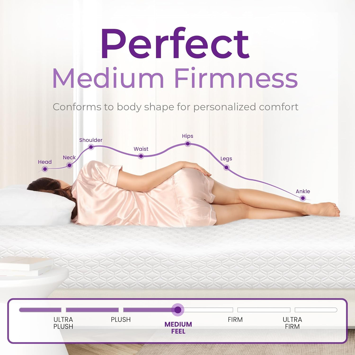 10″ Queen Cooling Gel Memory Foam Mattress – Medium Firm & Breathable