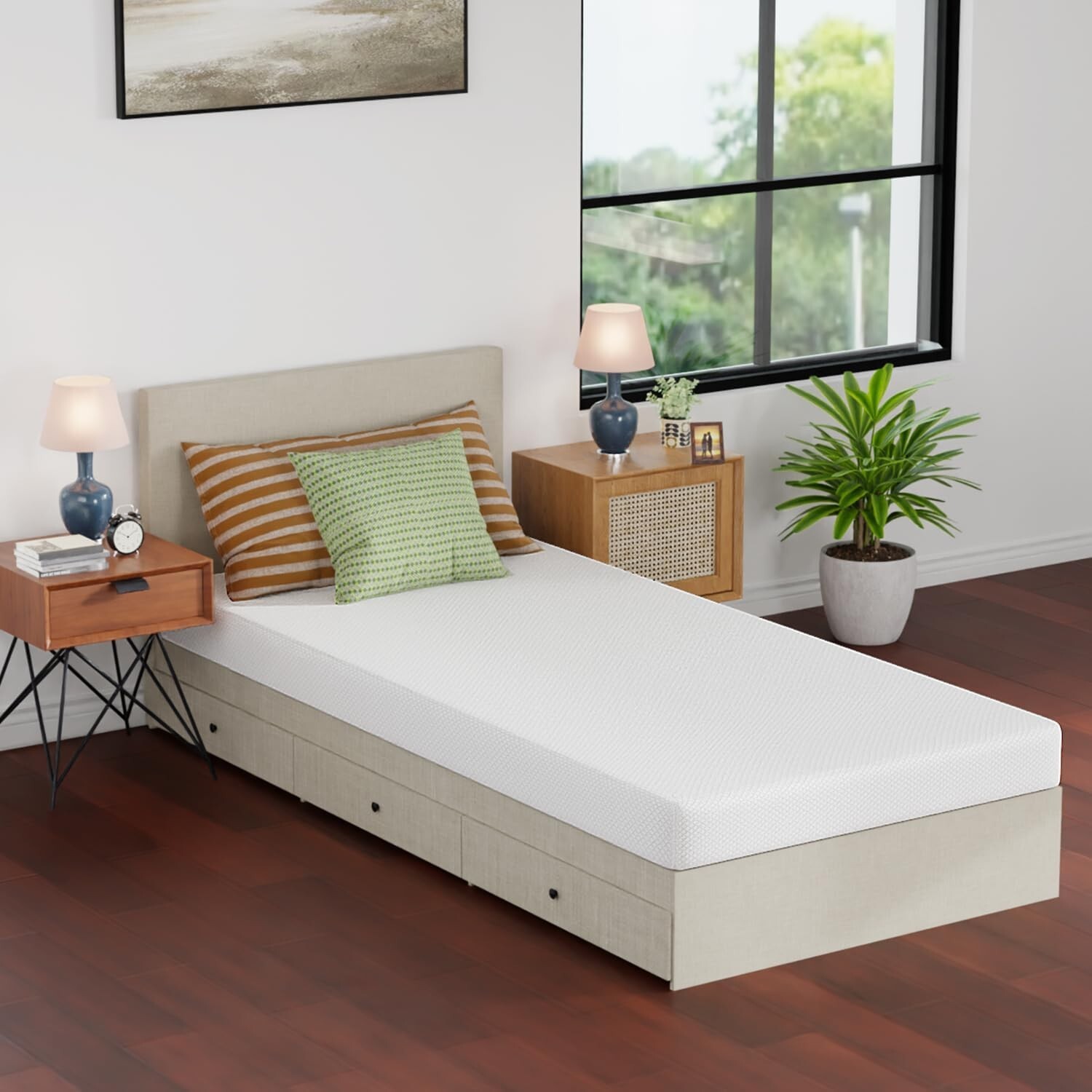 5 inch Gel Memory Foam Mattress Cooling Dual Layer CertiPUR Firm Support Feel