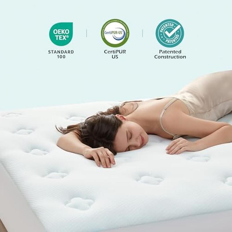 Memory Foam Mattress Topper Cooling Breathable Deep Pocket King Size Topper New