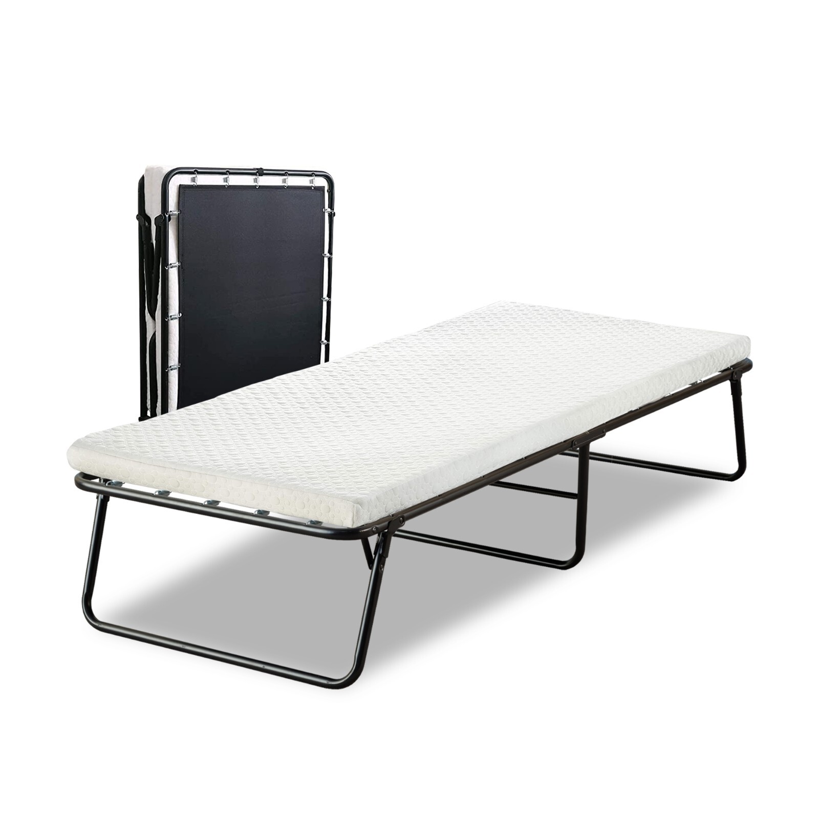Continental Sleep, 14” Folding Bed with 3″ Luxurious Memory Foam Mattress