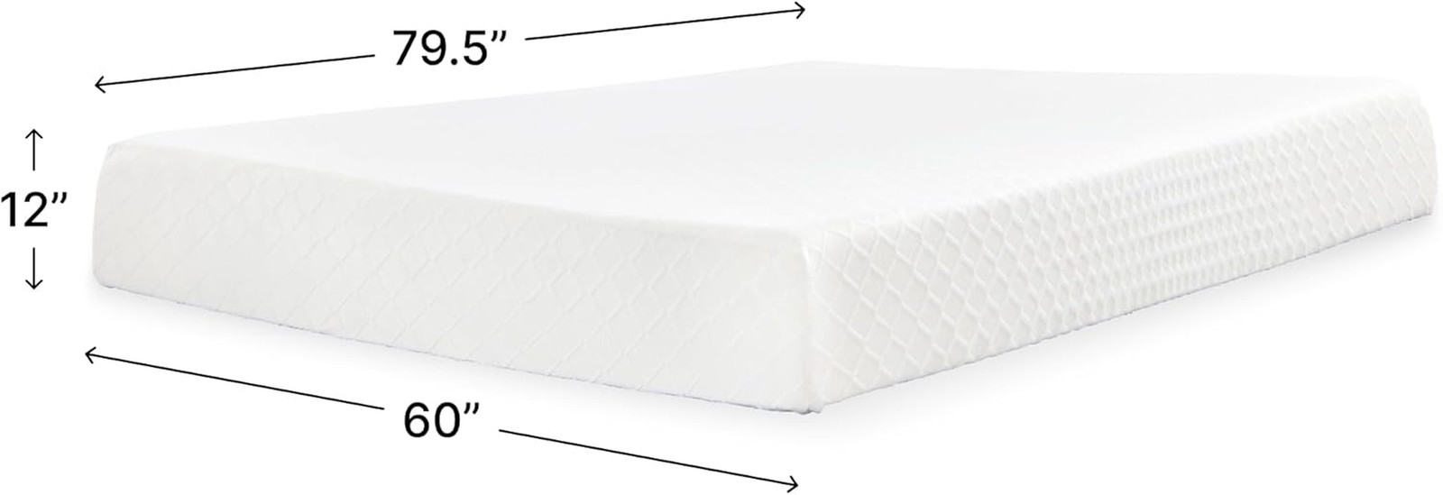 Signature Design by Ashley Chime 12 Memory Foam Mattress, Medium Firm Contouring