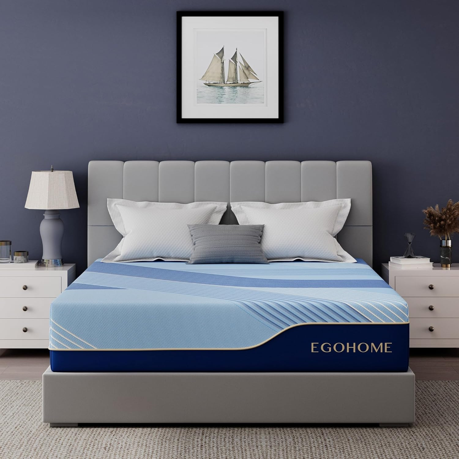 14″ Queen Hybrid Mattress – Medium Firm Copper Gel Foam, CertiPUR-US Certified