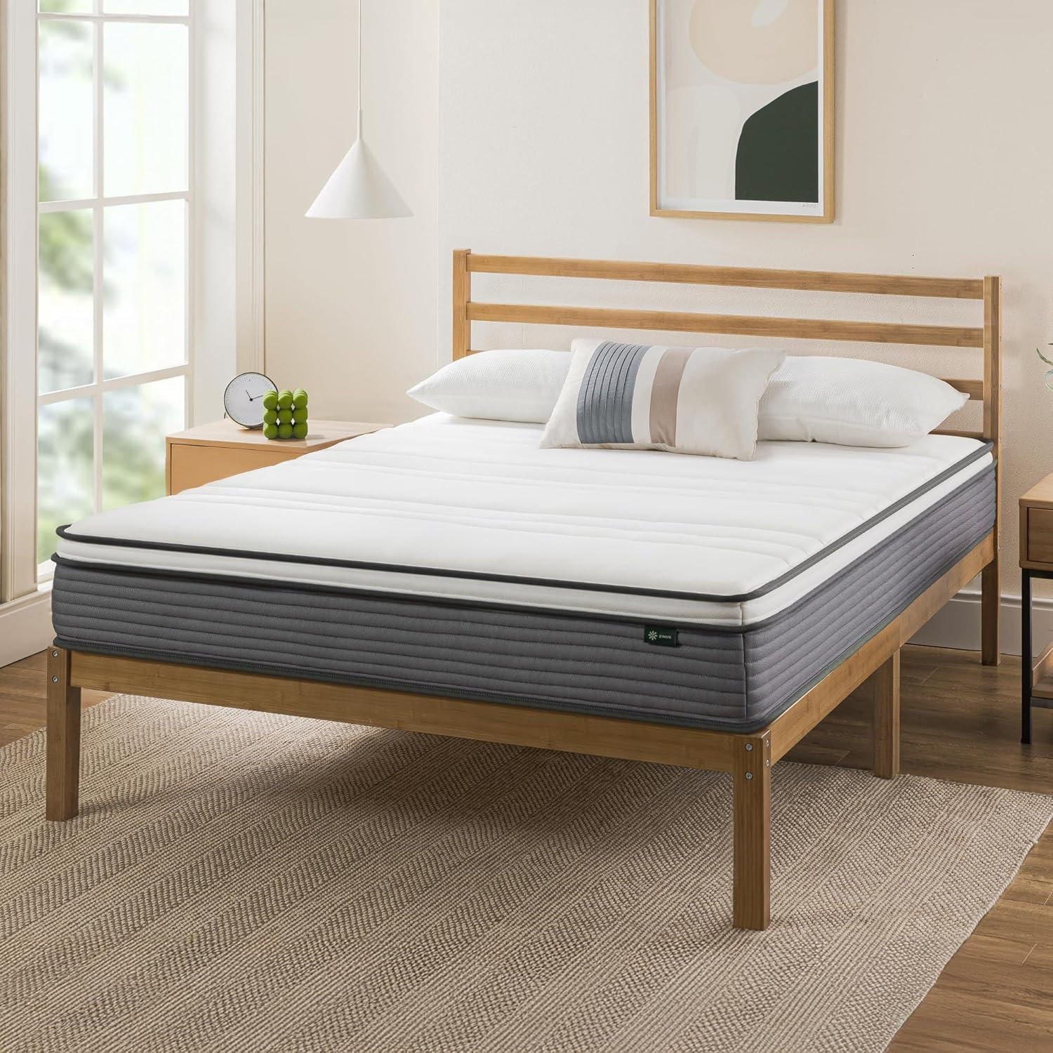 10 Inch True Support Hybrid Mattress [New Version], Queen, Fiberglass Free, Medi