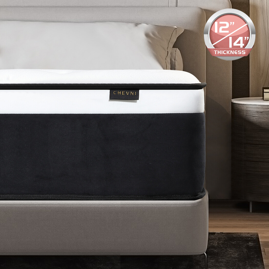 12″ 14″ MATTRESS POCKET SPRING LUXURY TWIN FULL QUEEN KING SIZE BED IN A BOX