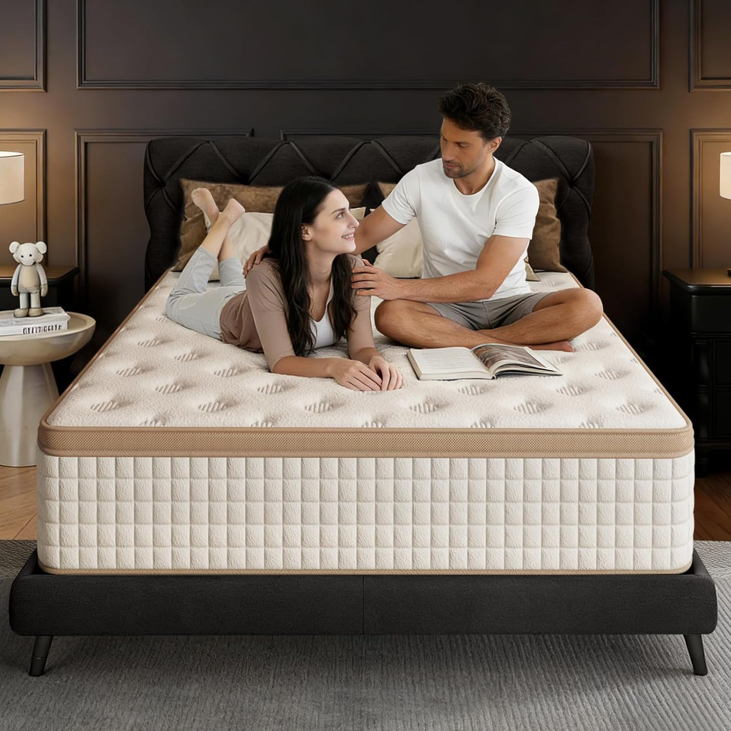 MOOA 12 Inch Queen Mattress – Mattress Hybrid Cooling Gel Memory Foam & Pocket C