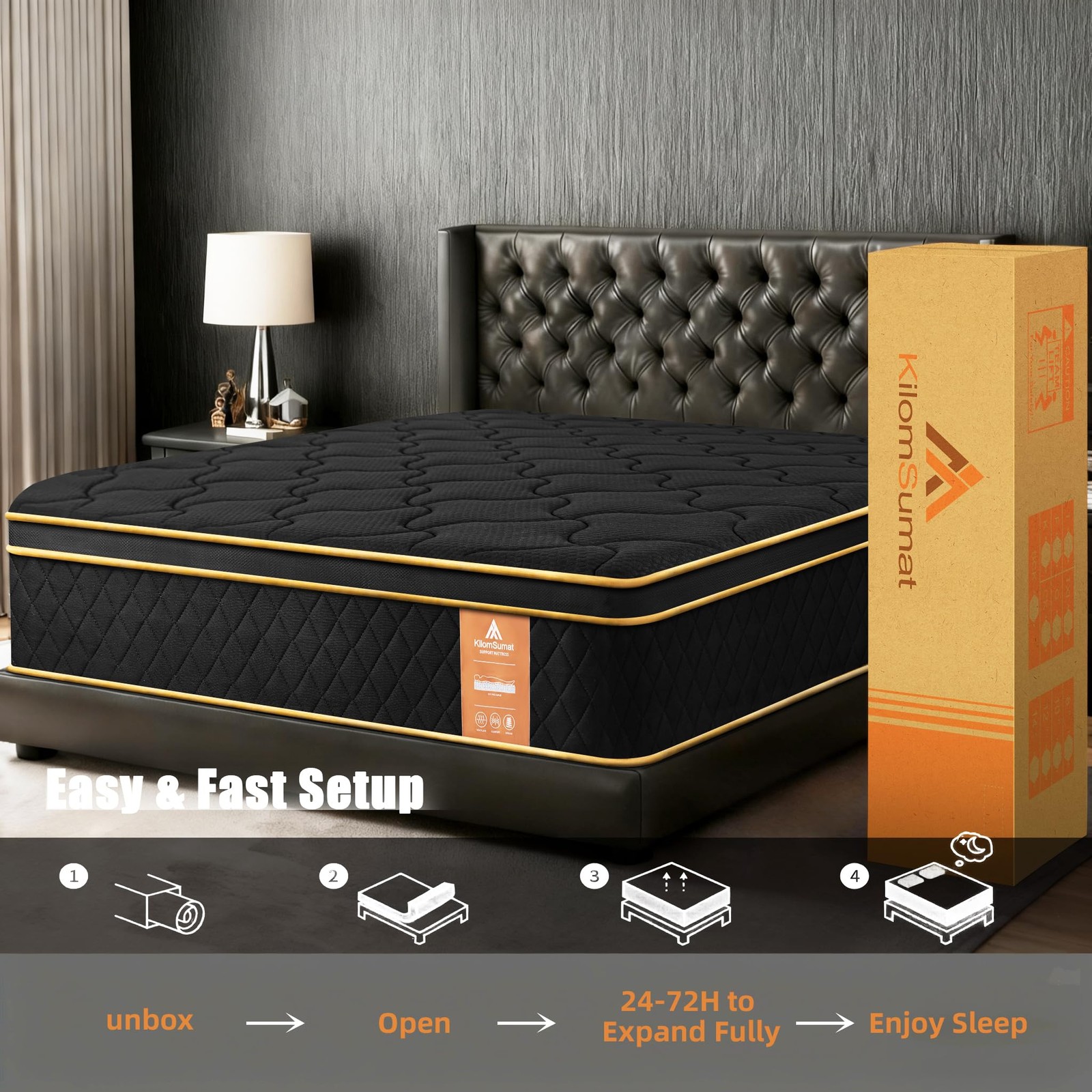 Twin Mattress 10 Inch Twin Size Mattresses in a Memory Foam Hybrid Twin Mattr…
