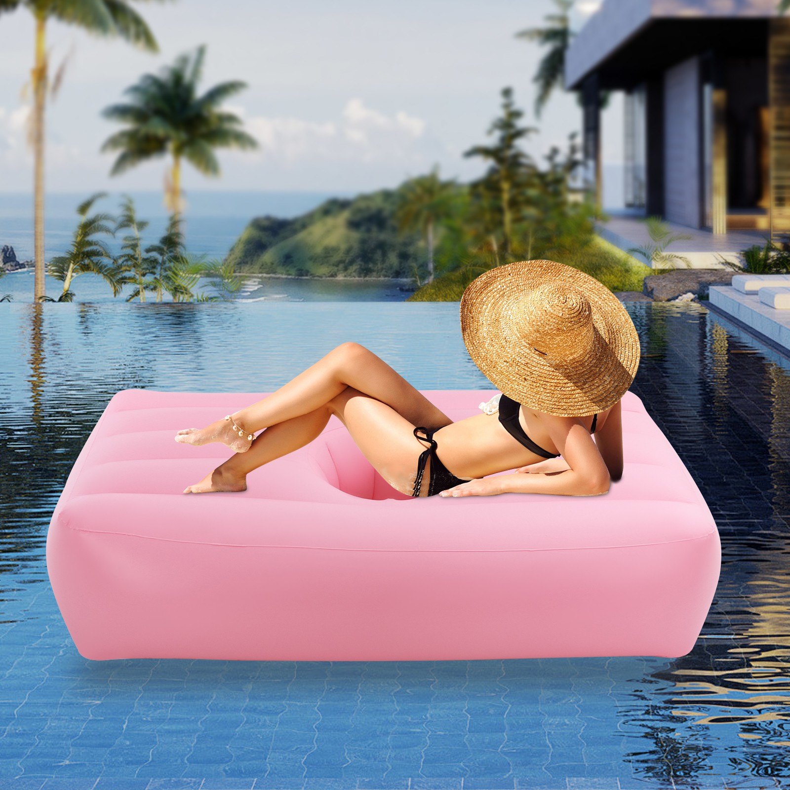 Foldable Inflatable Mattress w/Reusable Electric Air Pump Post Surgery Recovery